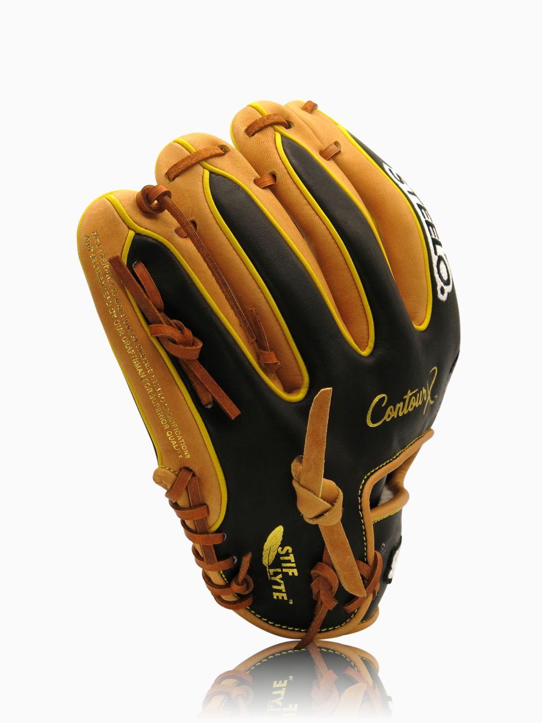 Black-Tan ContourX™ Series Infielder's Glove - 11.50 Inch