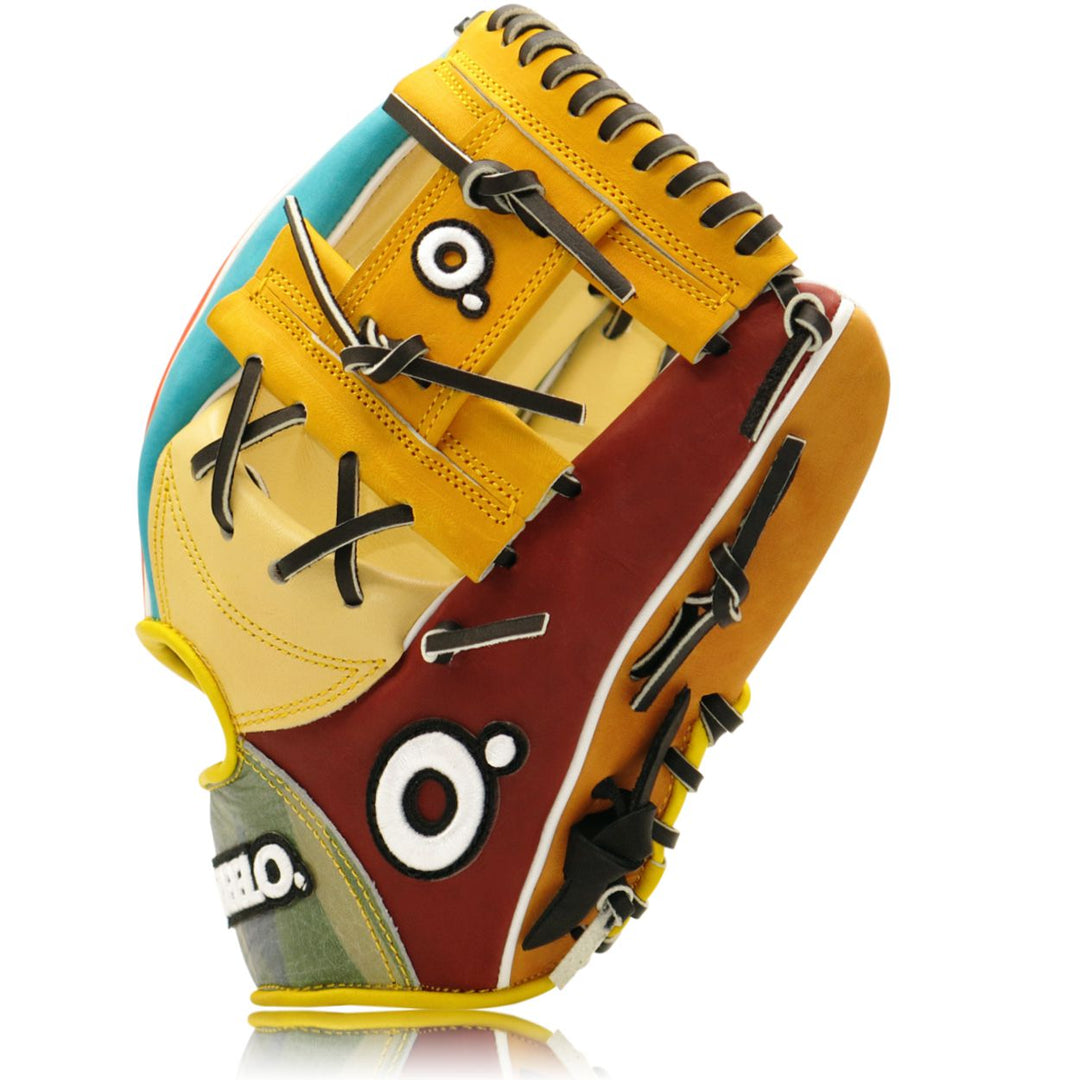 Leather Gloves Black And Yellow Baseball Glove Leather Gloves