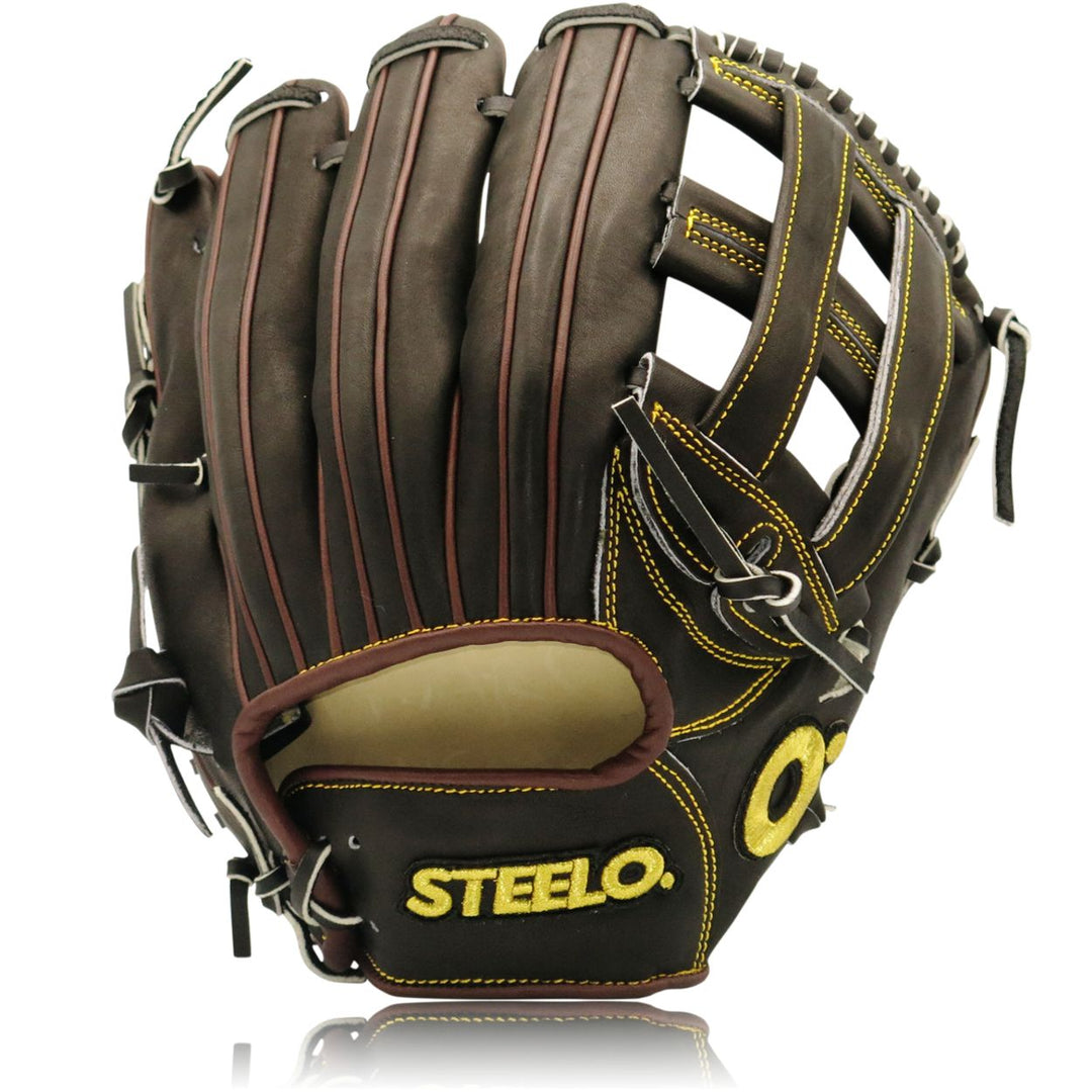 Guanto Da Baseball In Pelle Per Ragazzi 9-12 Anni - Modello Infield/Outfield Marrone SL-110 - Foto 7